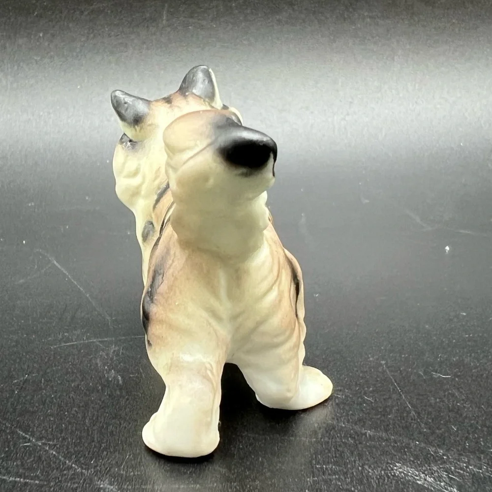 Vintage Cat Figurine Standing Striped Blue Eyes